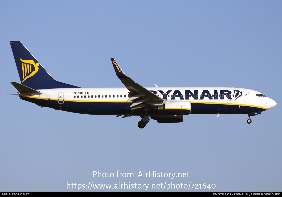 Aircraft Photo of EI-EKR | Boeing 737-8AS | Ryanair | AirHistory.net #721640