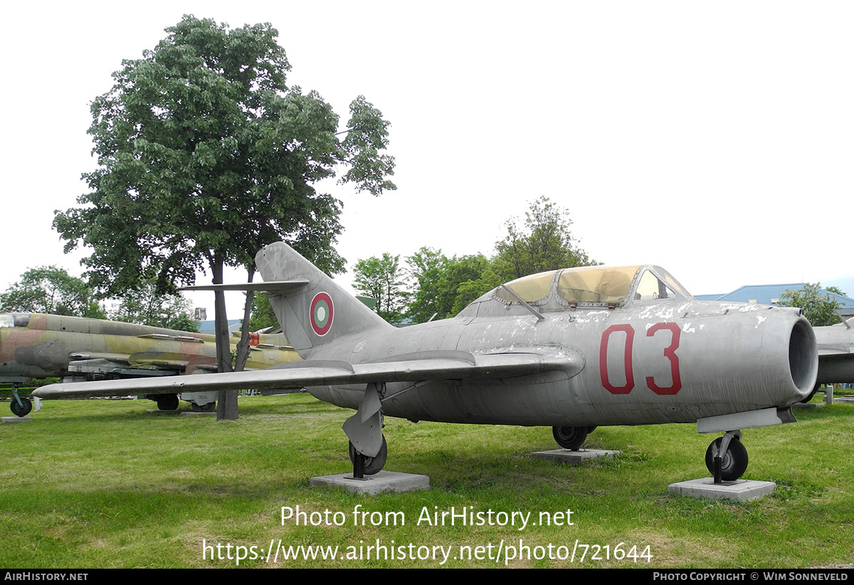 Aircraft Photo of 03 | Mikoyan-Gurevich MiG-15UTI | Bulgaria - Air Force | AirHistory.net #721644