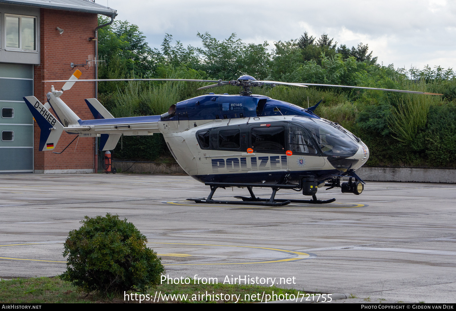 Aircraft Photo of D-HHEB | Eurocopter-Kawasaki BK-117/EC-145 | Polizei | AirHistory.net #721755