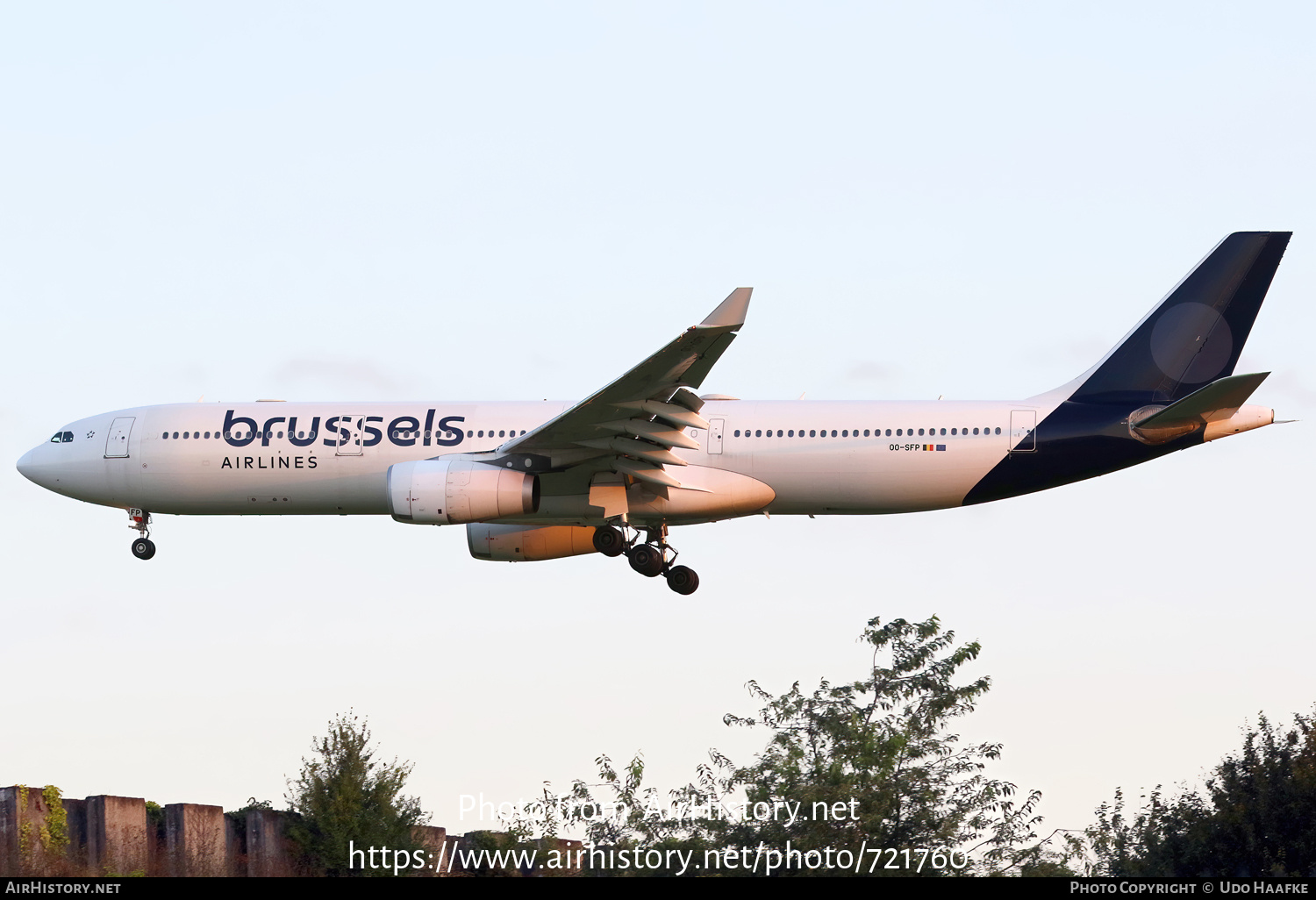 Aircraft Photo of OO-SFP | Airbus A330-343E | Brussels Airlines | AirHistory.net #721760