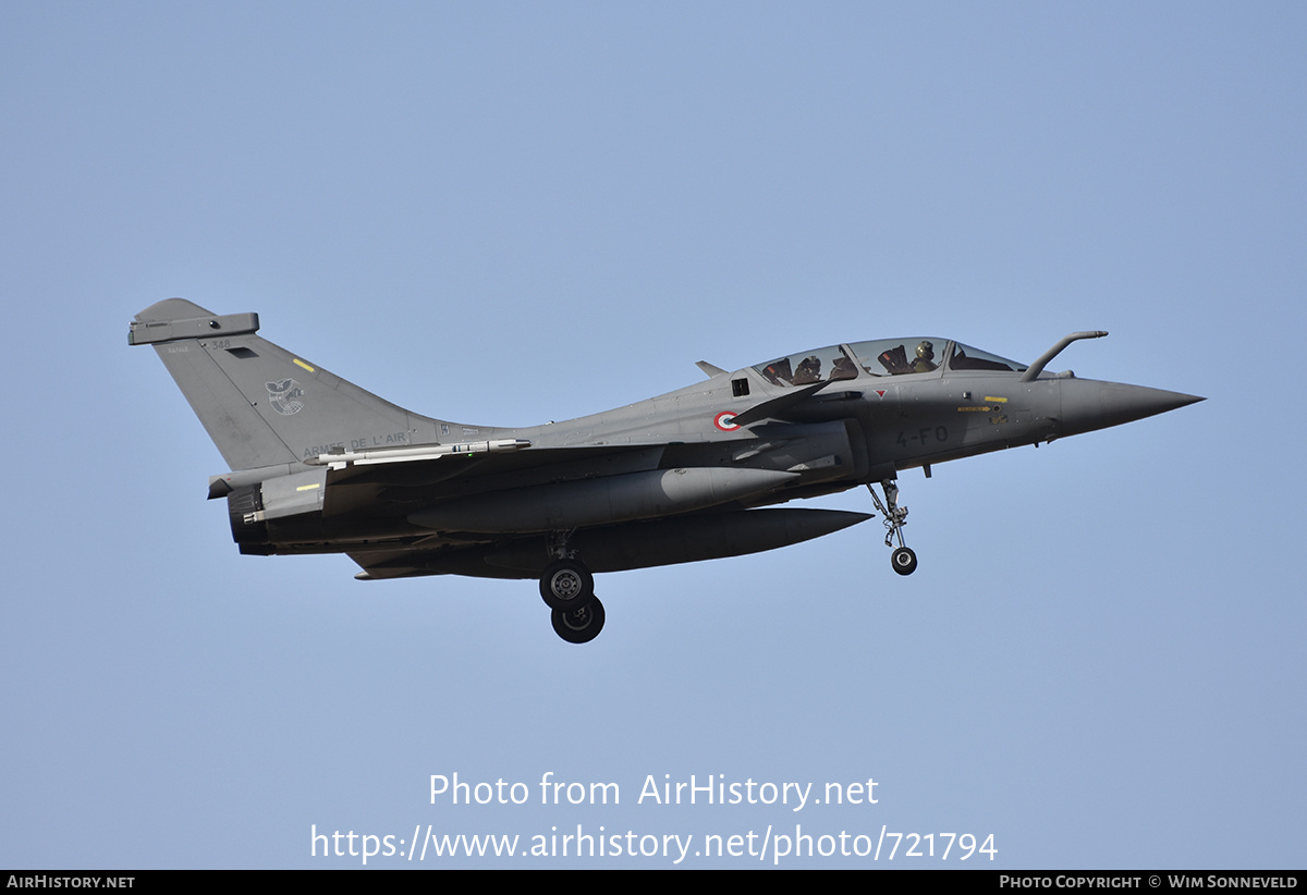 Aircraft Photo of 348 | Dassault Rafale B | France - Air Force | AirHistory.net #721794