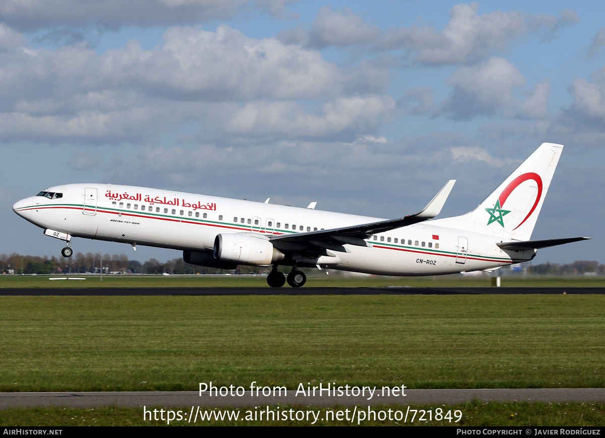 Aircraft Photo of CN-ROZ | Boeing 737-8B6 | Royal Air Maroc - RAM | AirHistory.net #721849