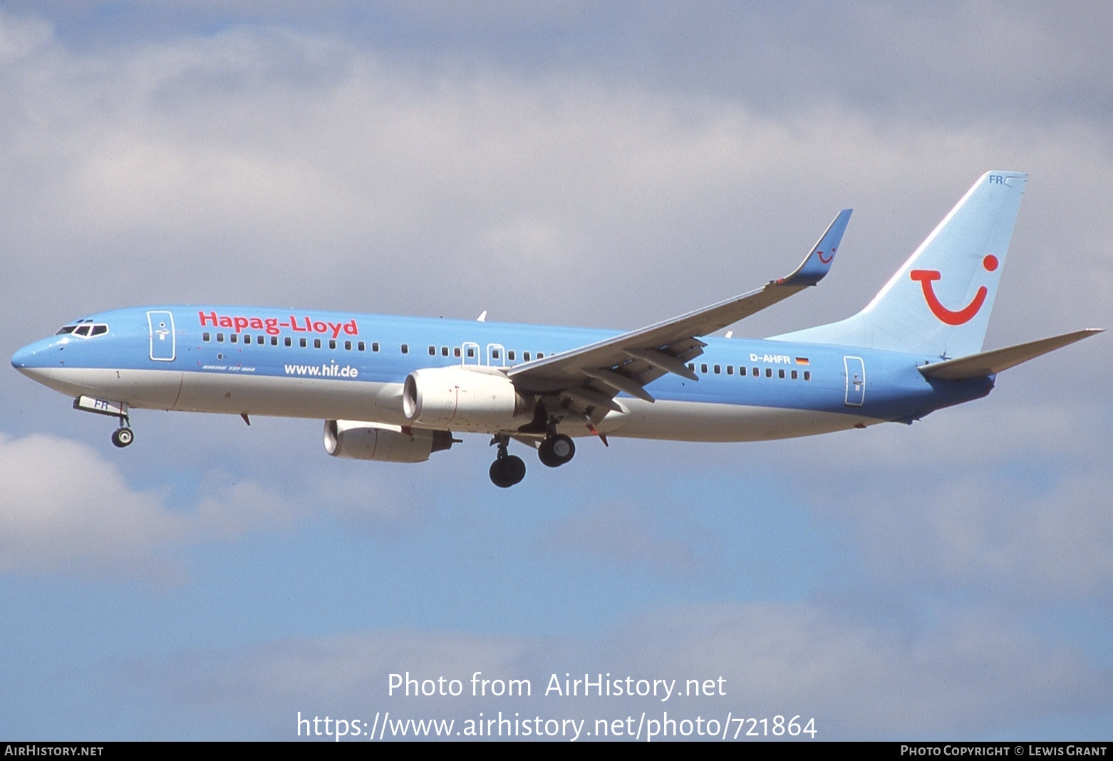 Aircraft Photo of D-AHFR | Boeing 737-8K5 | Hapag-Lloyd | AirHistory.net #721864