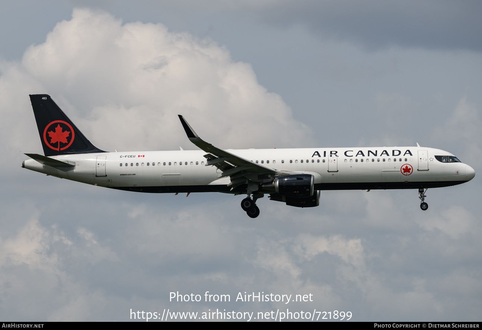 Aircraft Photo of C-FCEU | Airbus A321-211 | Air Canada | AirHistory.net #721899