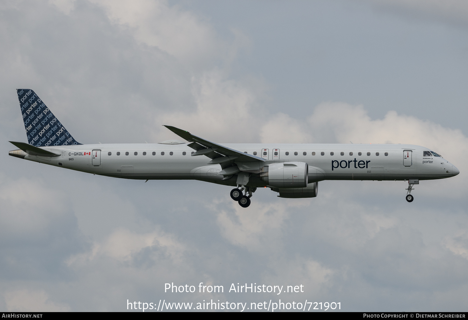 Aircraft Photo of C-GKQL | Embraer 195-E2 (ERJ-190-400) | Porter Airlines | AirHistory.net #721901