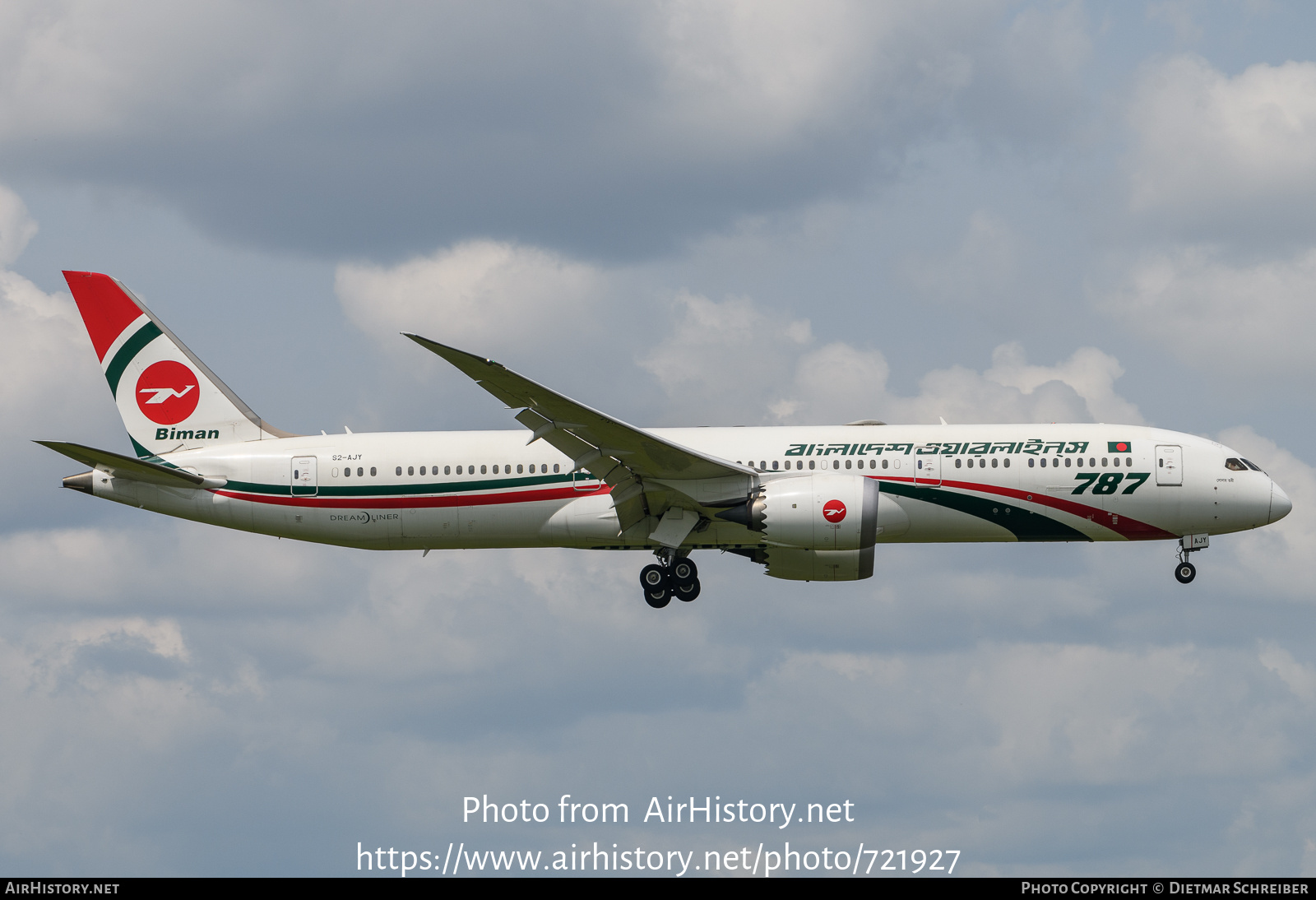 Aircraft Photo of S2-AJY | Boeing 787-9 Dreamliner | Biman Bangladesh Airlines | AirHistory.net #721927