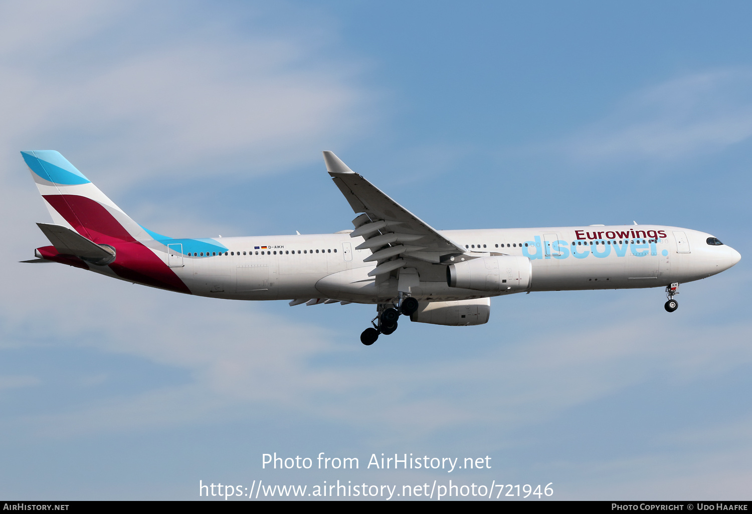 Aircraft Photo of D-AIKH | Airbus A330-343 | Eurowings Discover | AirHistory.net #721946