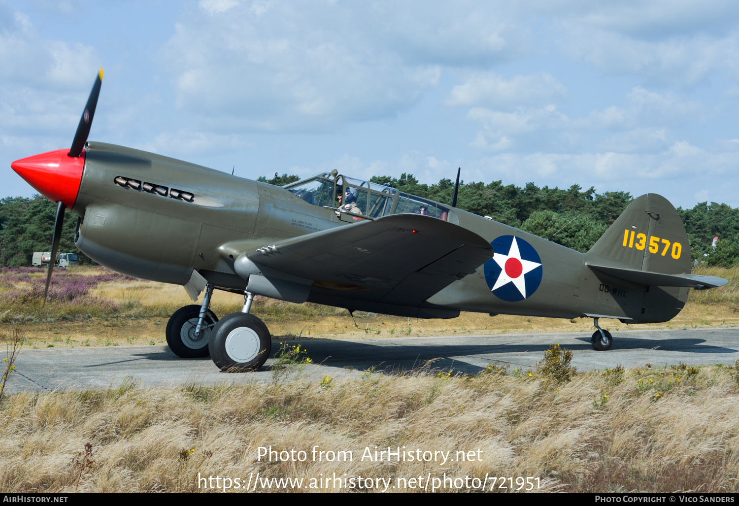 Aircraft Photo of OO-WHK / 113570 | Curtiss P-40E Warhawk | USA - Air Force | AirHistory.net #721951