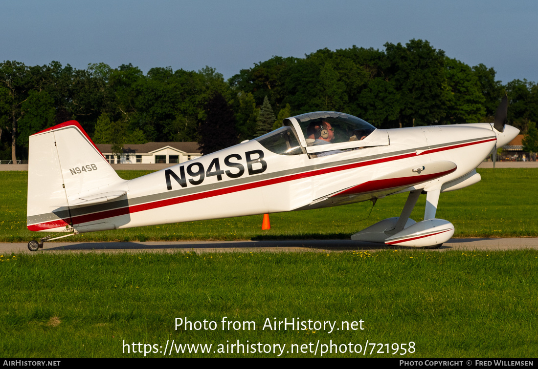 Aircraft Photo of N94SB | Van's RV-6 | AirHistory.net #721958