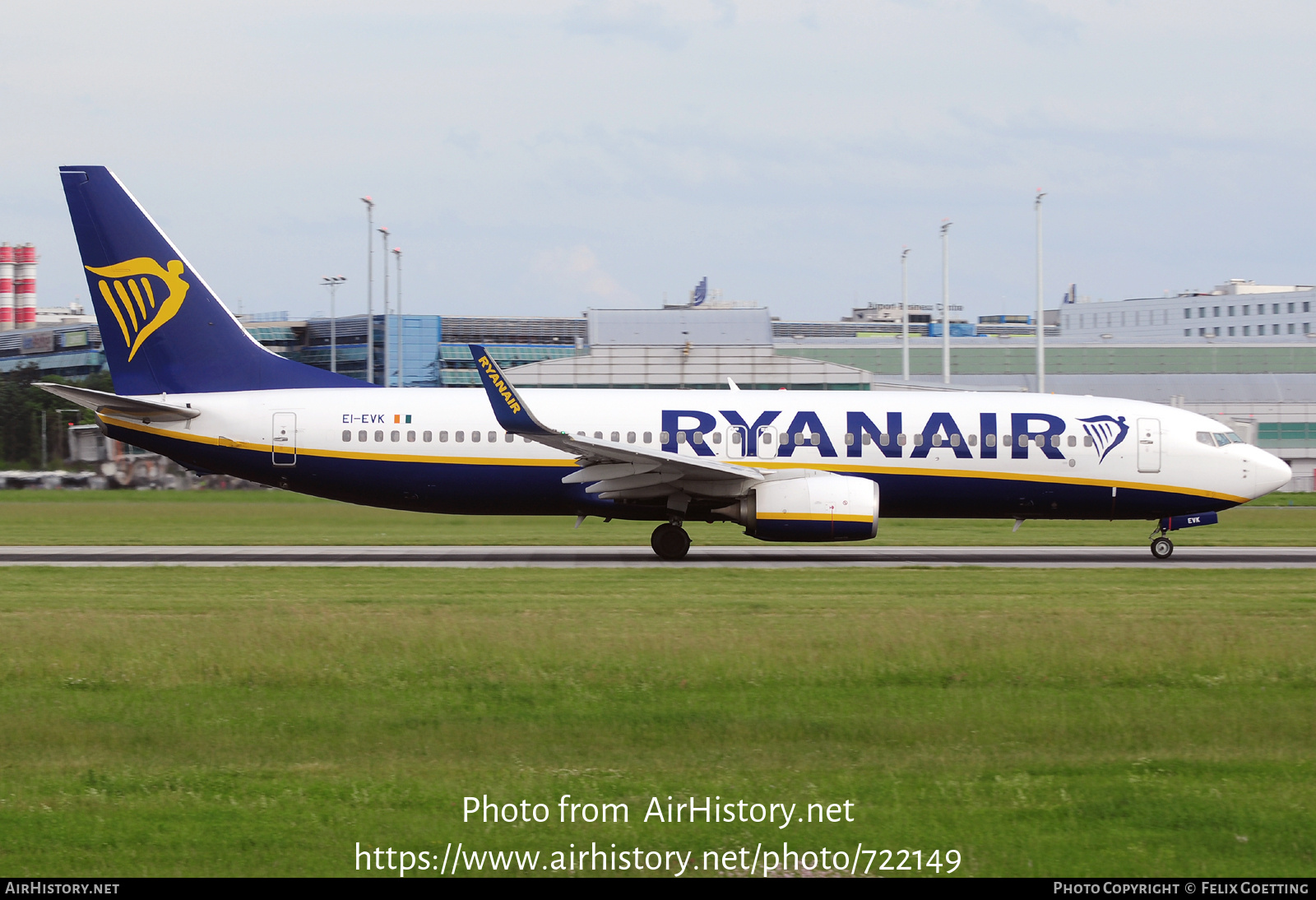 Aircraft Photo of EI-EVK | Boeing 737-8AS | Ryanair | AirHistory.net #722149