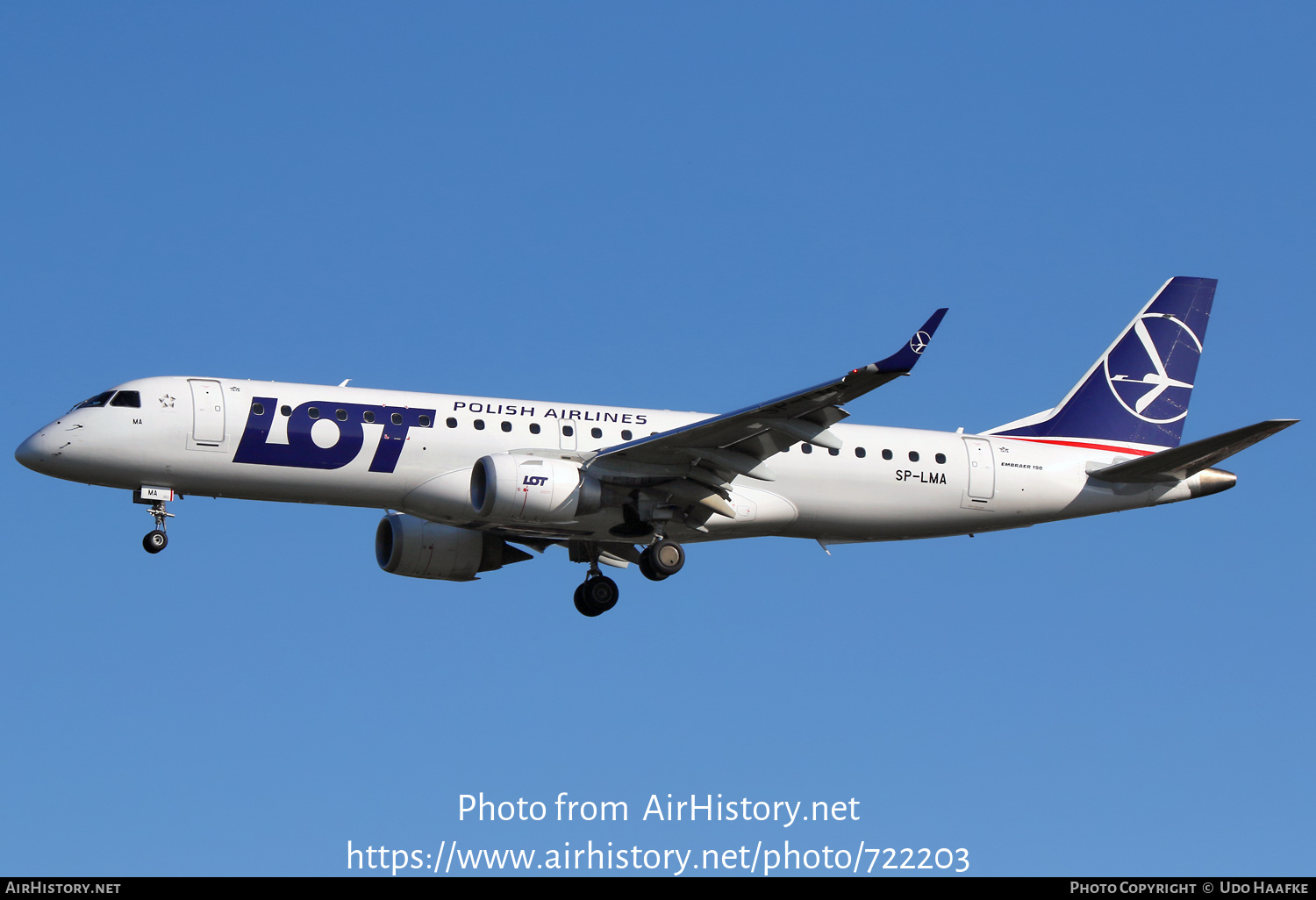 Aircraft Photo of SP-LMA | Embraer 190STD (ERJ-190-100STD) | LOT Polish Airlines - Polskie Linie Lotnicze | AirHistory.net #722203