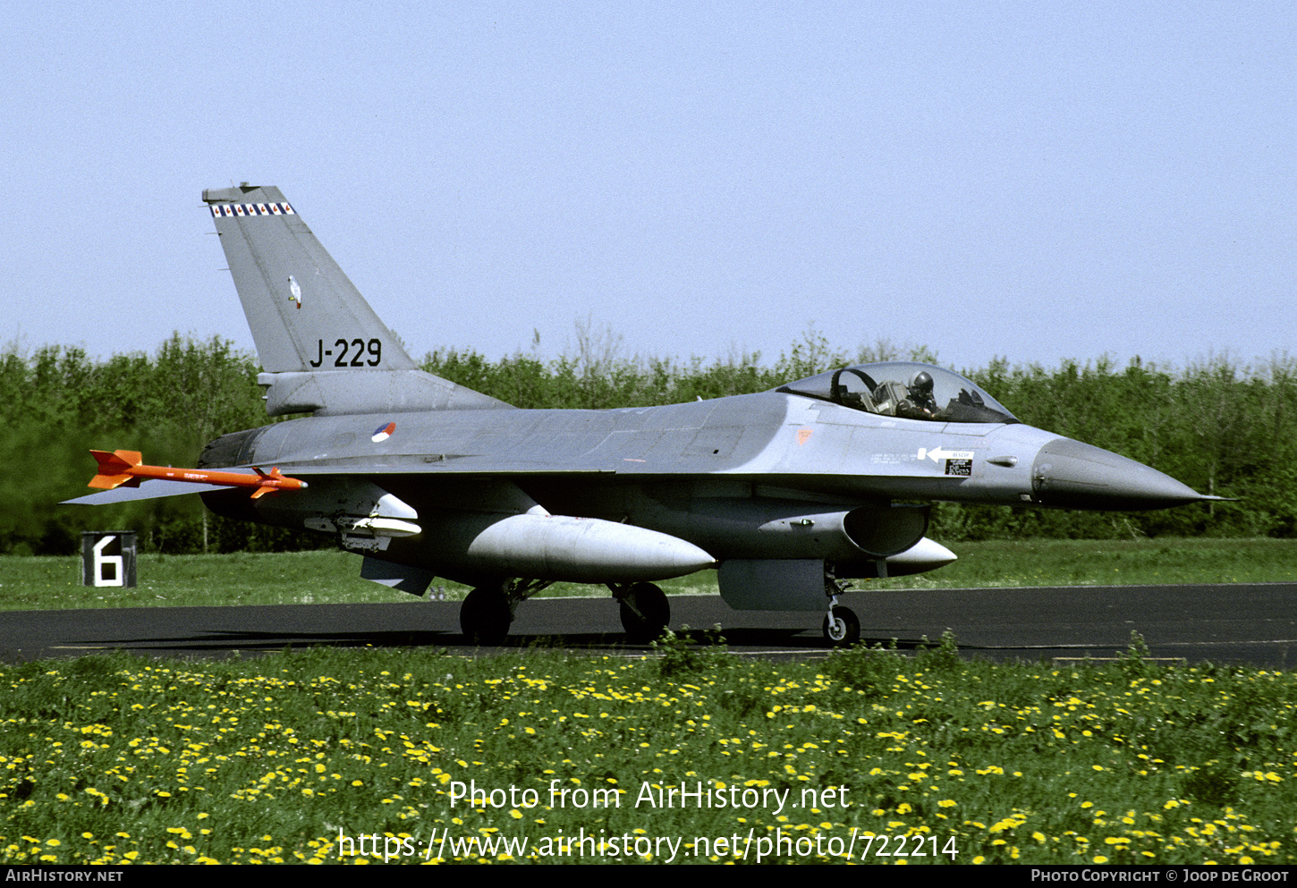 Aircraft Photo of J-229 | General Dynamics F-16A Fighting Falcon | Netherlands - Air Force | AirHistory.net #722214