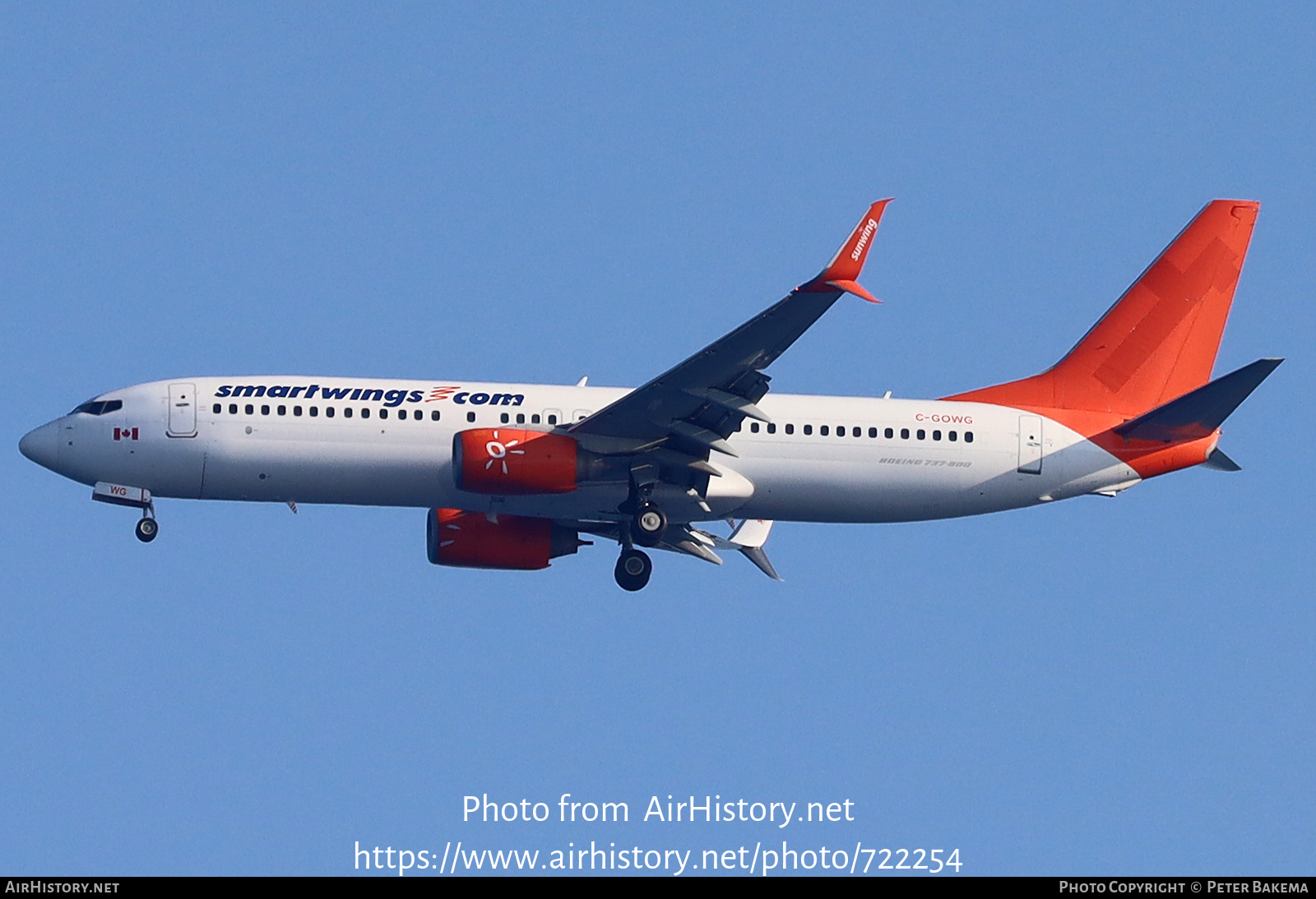 Aircraft Photo of C-GOWG | Boeing 737-86J | Smartwings | AirHistory.net #722254