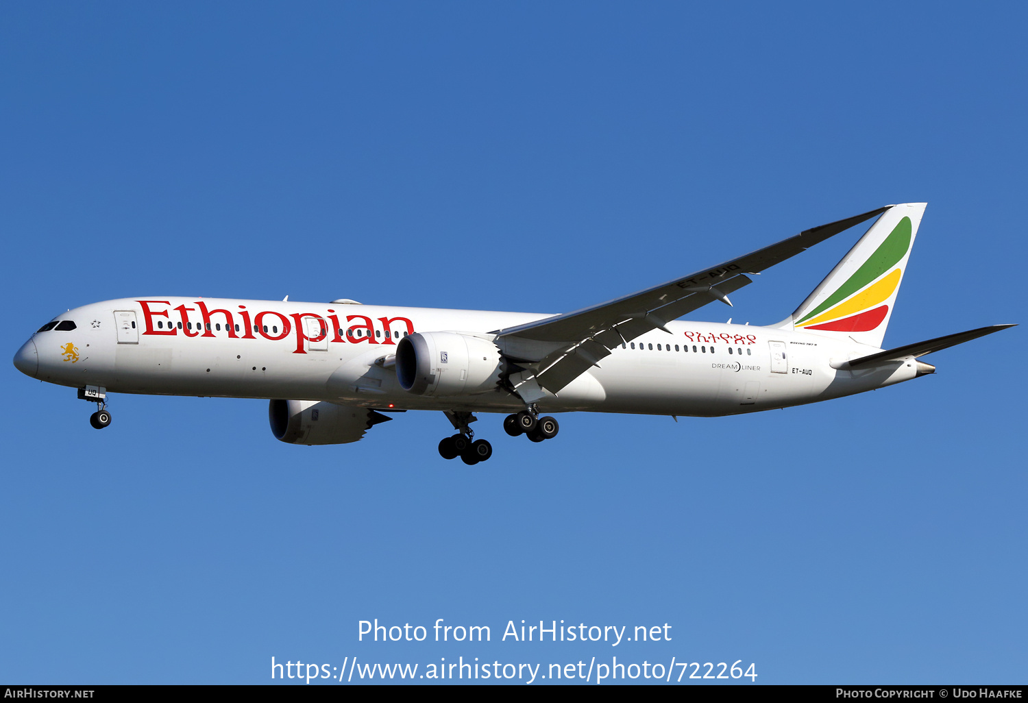 Aircraft Photo of ET-AUQ | Boeing 787-9 Dreamliner | Ethiopian Airlines | AirHistory.net #722264