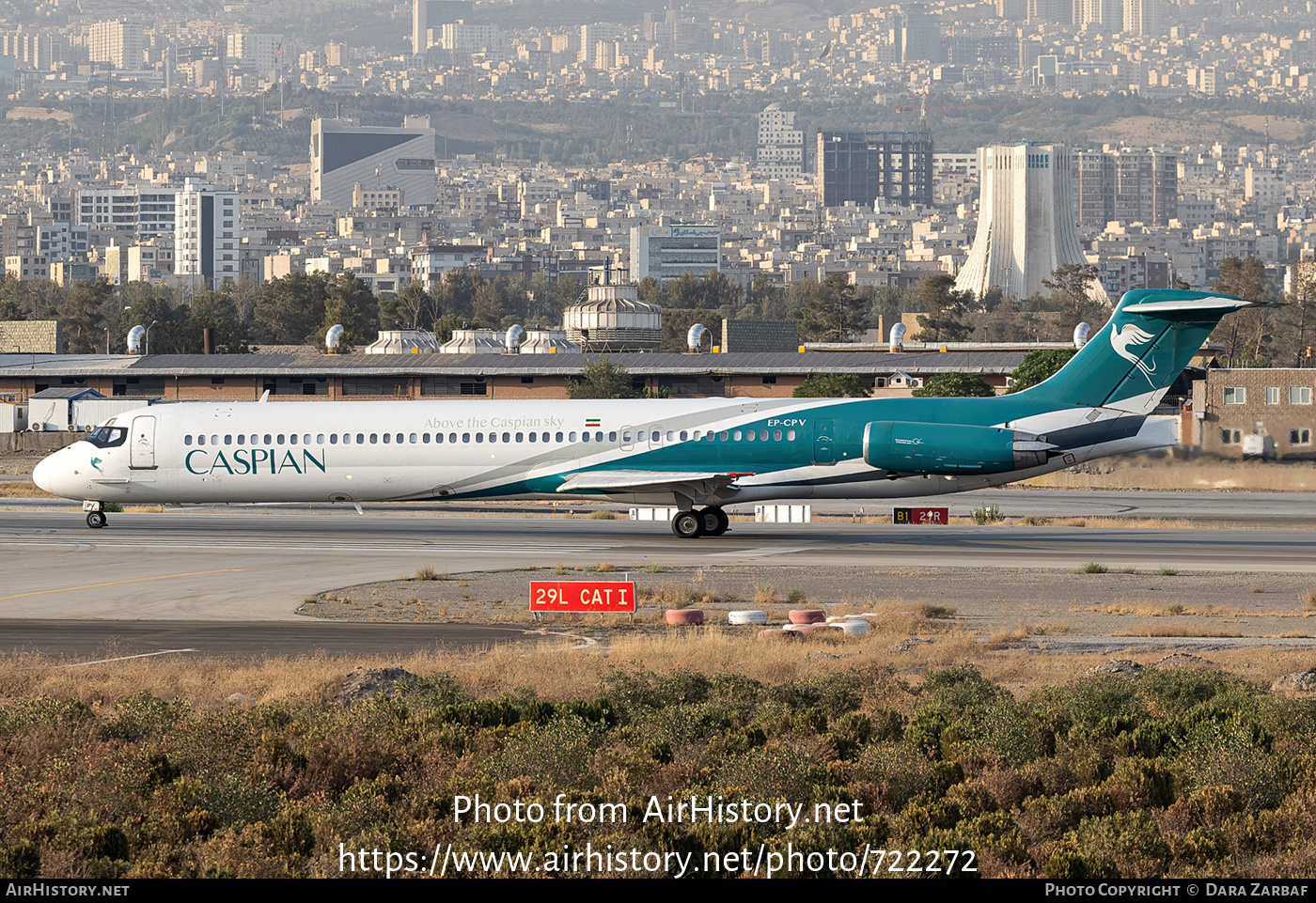 Aircraft Photo of EP-CPV | McDonnell Douglas MD-83 (DC-9-83) | Caspian Airlines | AirHistory.net #722272