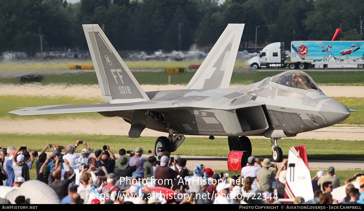 Aircraft Photo of 01-4018 / AF01-018 | Lockheed Martin F-22A Raptor | USA - Air Force | AirHistory.net #722344