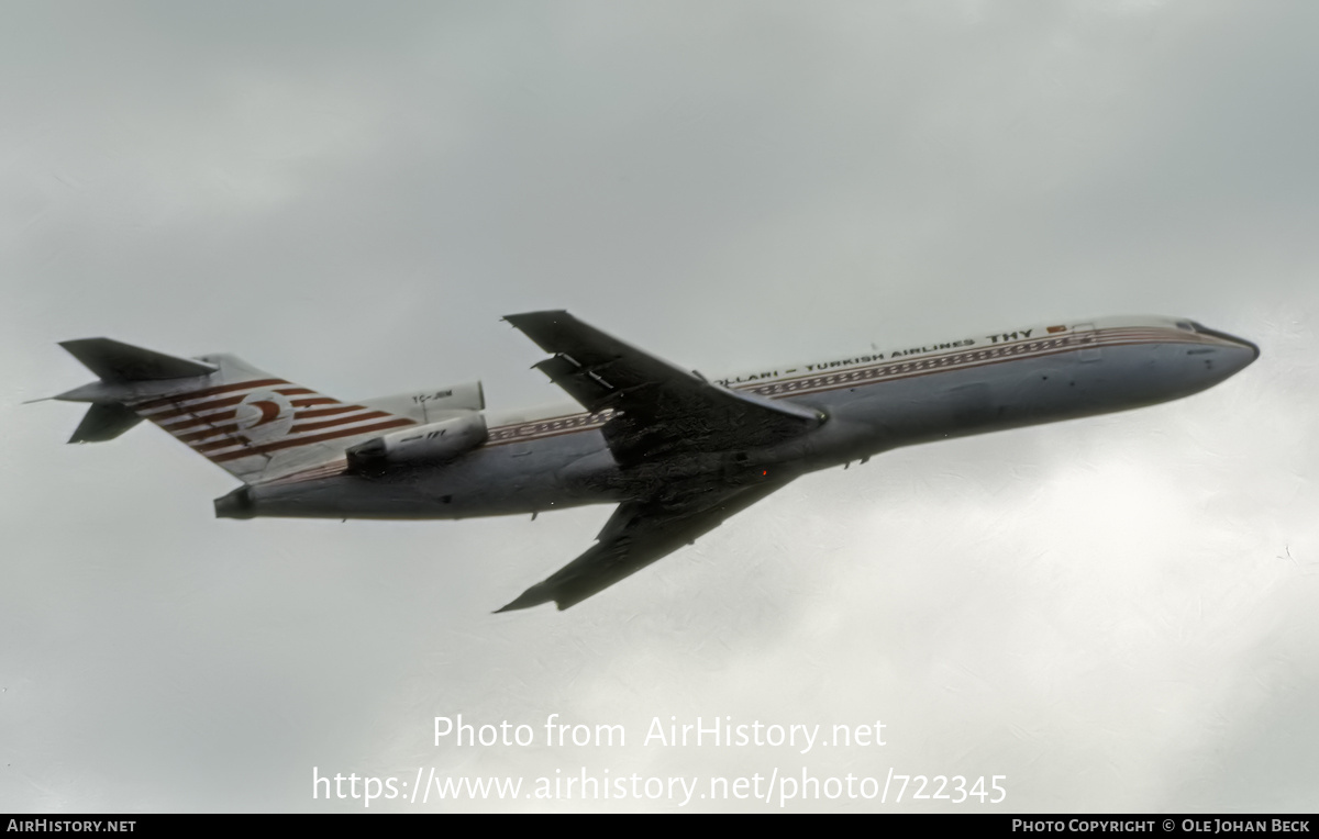 Aircraft Photo of TC-JBM | Boeing 727-2F2/Adv | THY Türk Hava Yolları - Turkish Airlines | AirHistory.net #722345