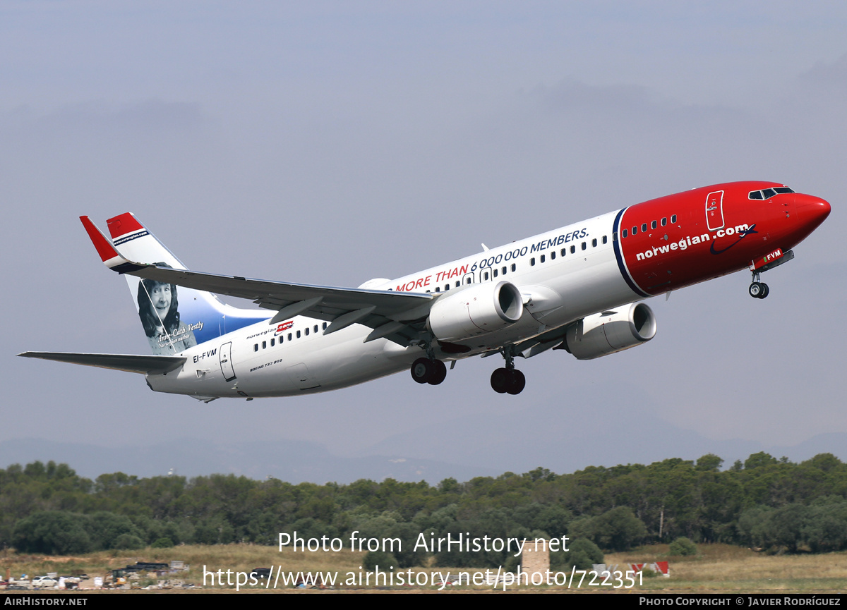 Aircraft Photo of EI-FVM | Boeing 737-800 | Norwegian | AirHistory.net #722351