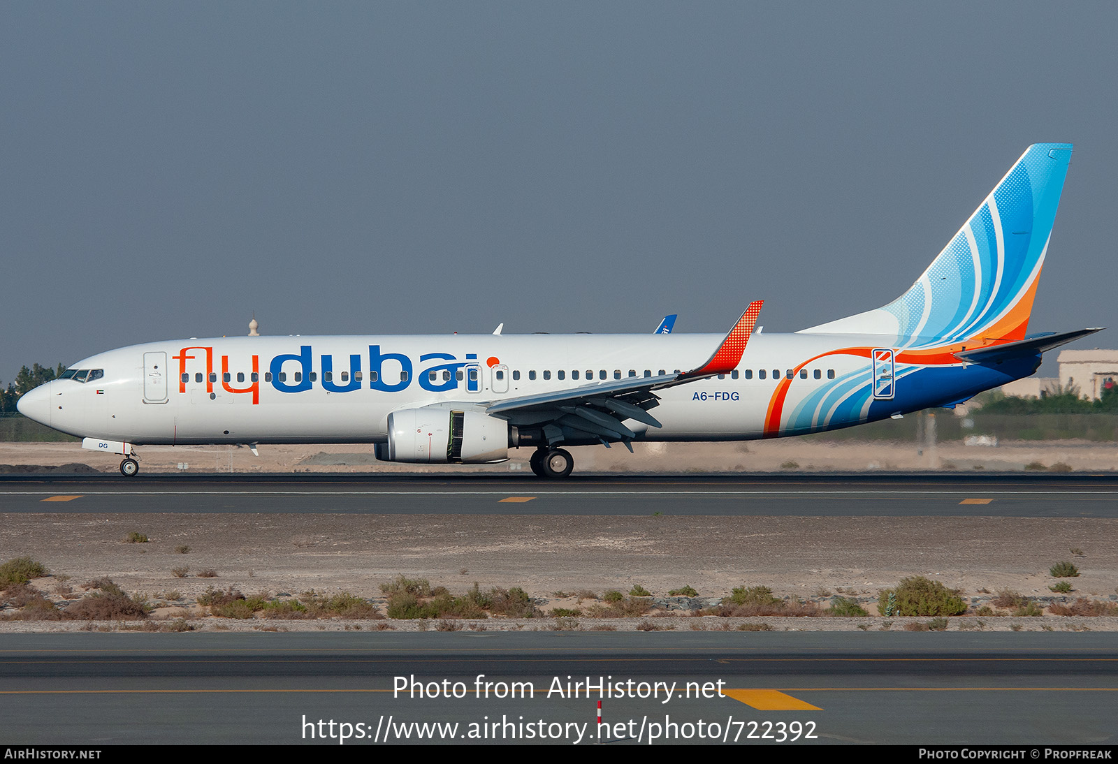 Aircraft Photo of A6-FDG | Boeing 737-8KN | Flydubai | AirHistory.net #722392