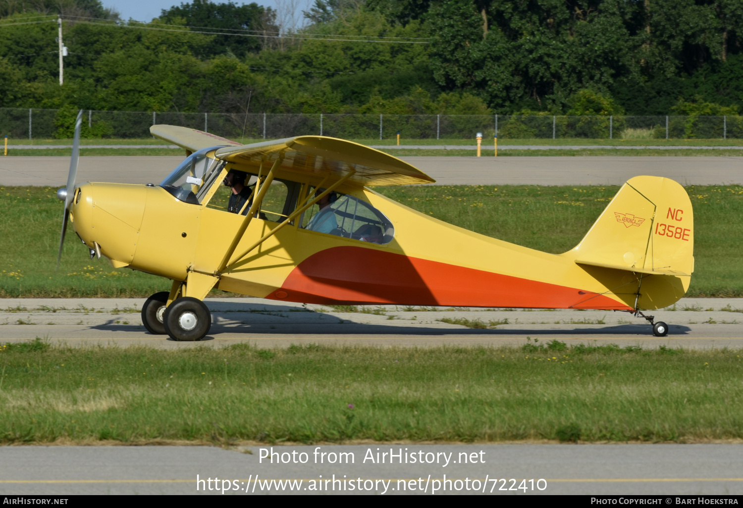 Aircraft Photo of N1358E / NC1358E | Aeronca 7AC Champion | AirHistory.net #722410