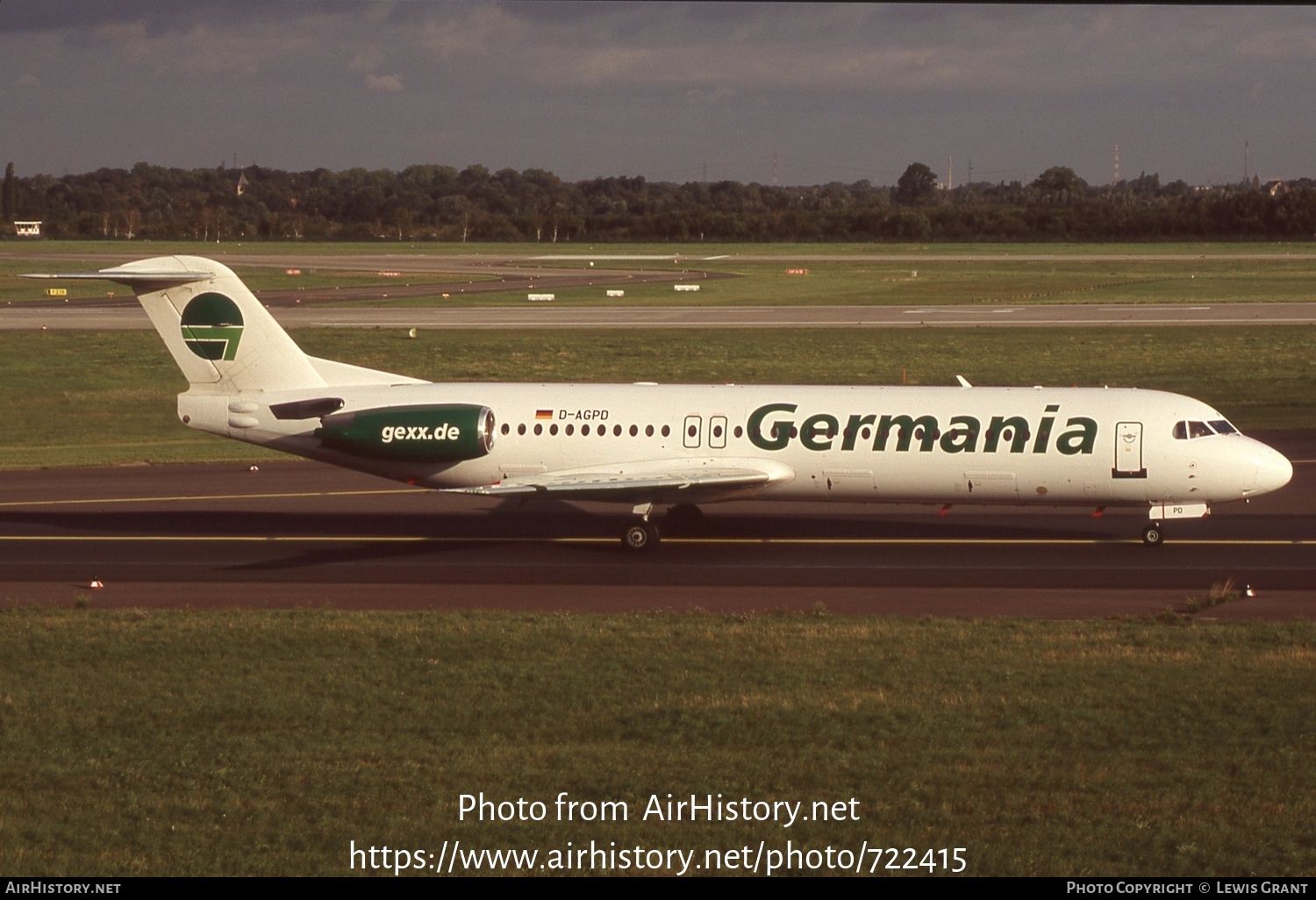 Aircraft Photo of D-AGPD | Fokker 100 (F28-0100) | Germania | AirHistory.net #722415