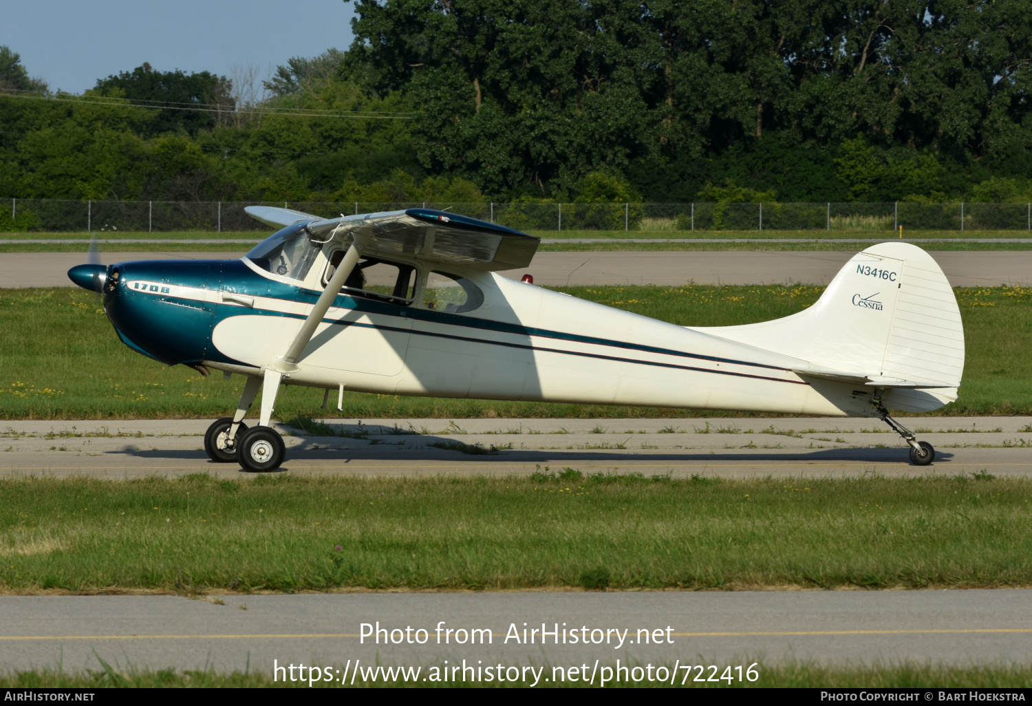 Aircraft Photo of N3416C | Cessna 170B | AirHistory.net #722416