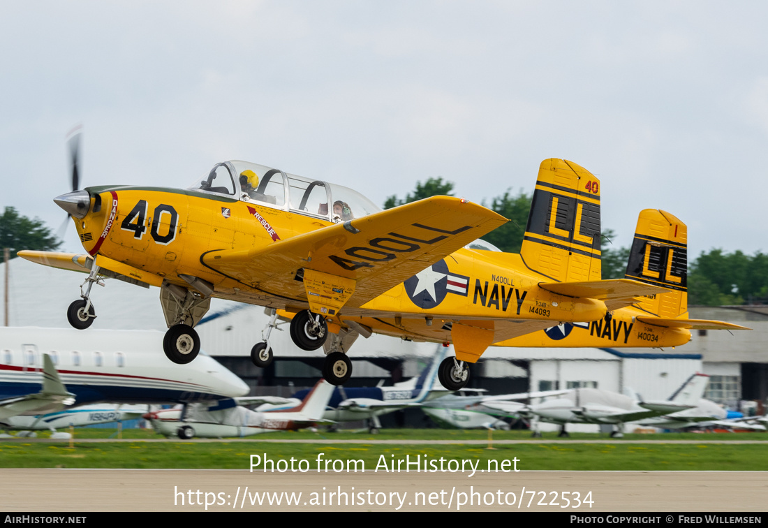 Aircraft Photo of N400LL / 144093 | Beech T-34B Mentor | USA - Navy | AirHistory.net #722534