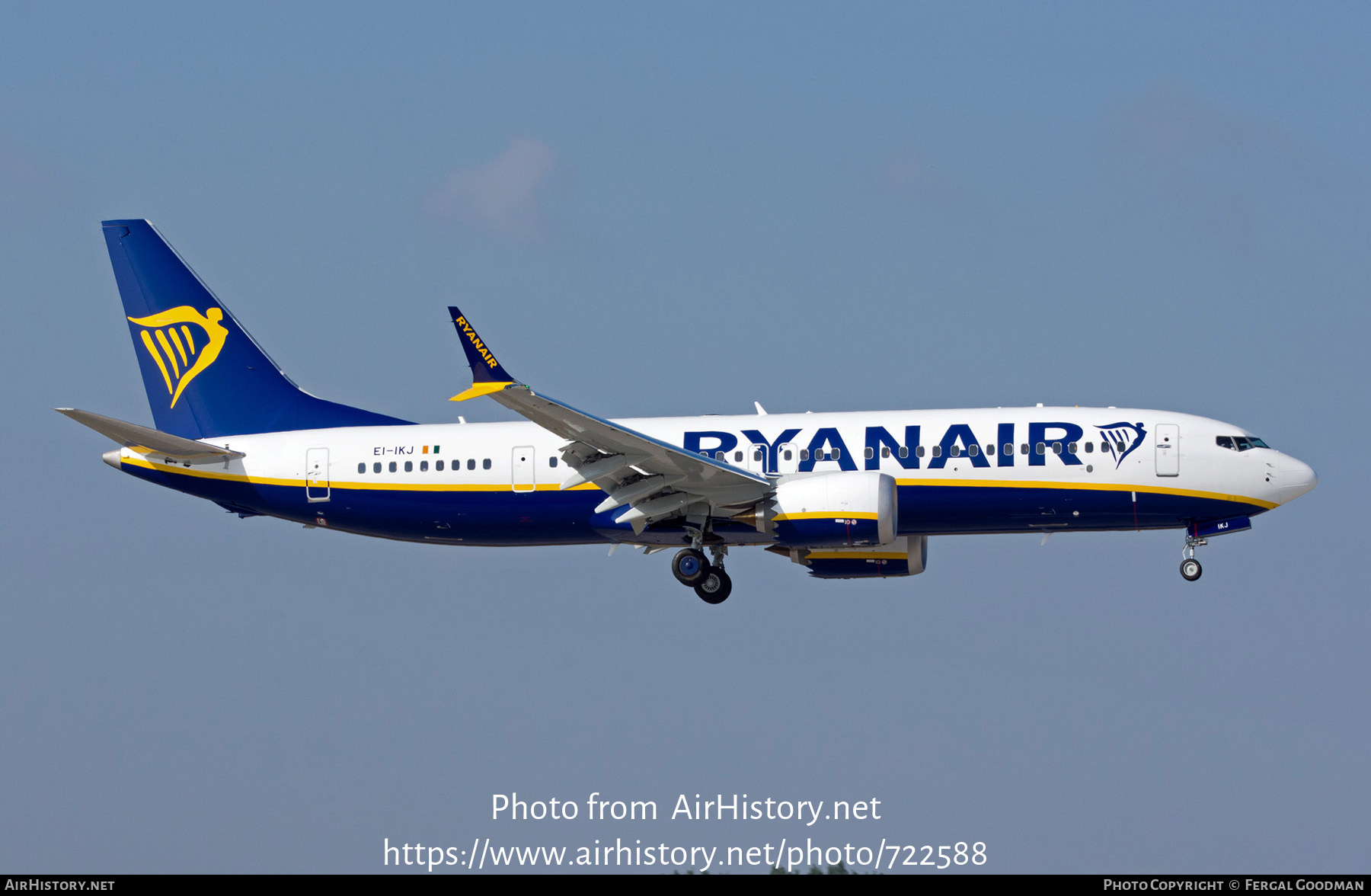 Aircraft Photo of EI-IKJ | Boeing 737-8200 Max 200 | Ryanair | AirHistory.net #722588