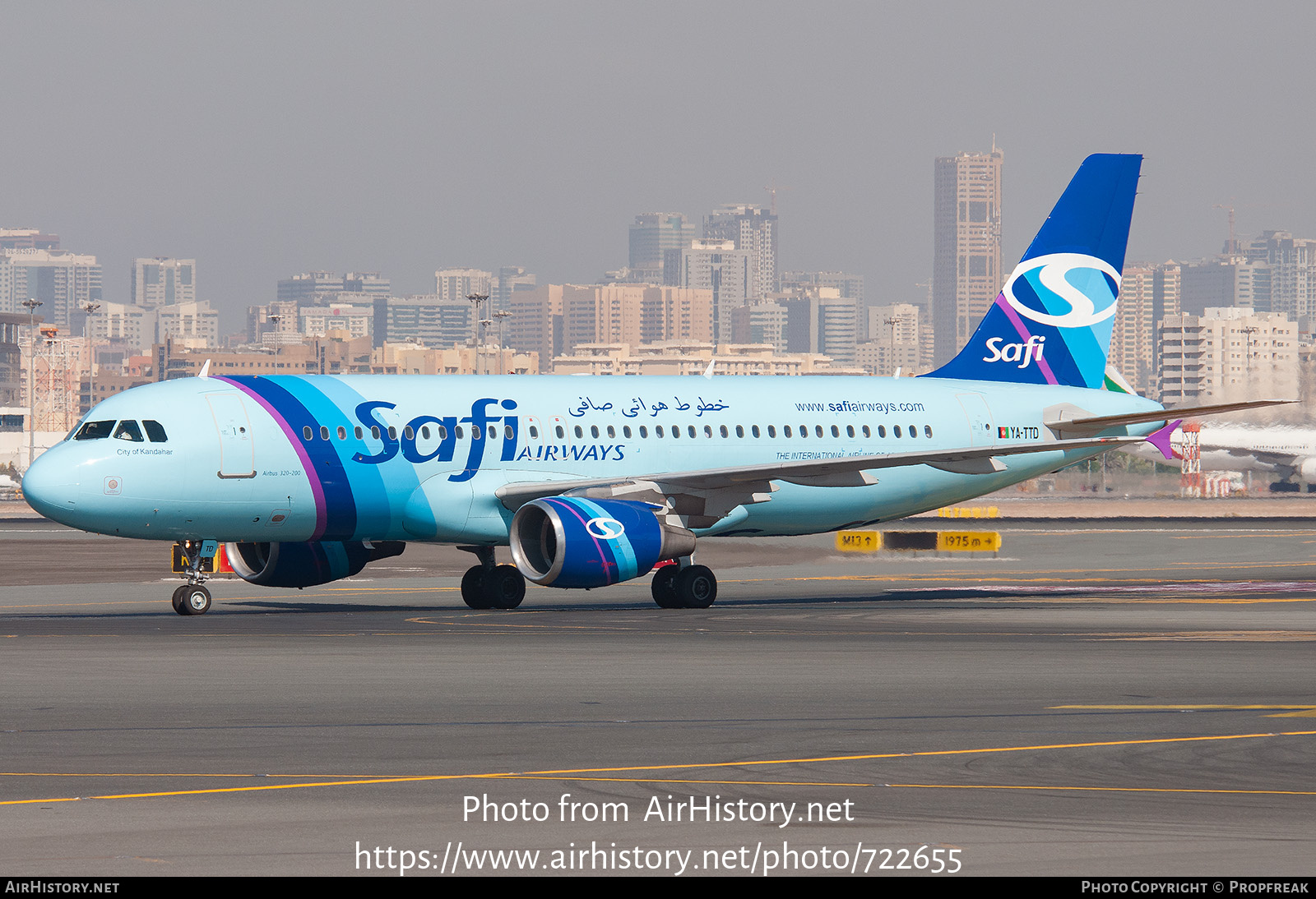 Aircraft Photo of YA-TTD | Airbus A320-214 | Safi Airways | AirHistory.net #722655