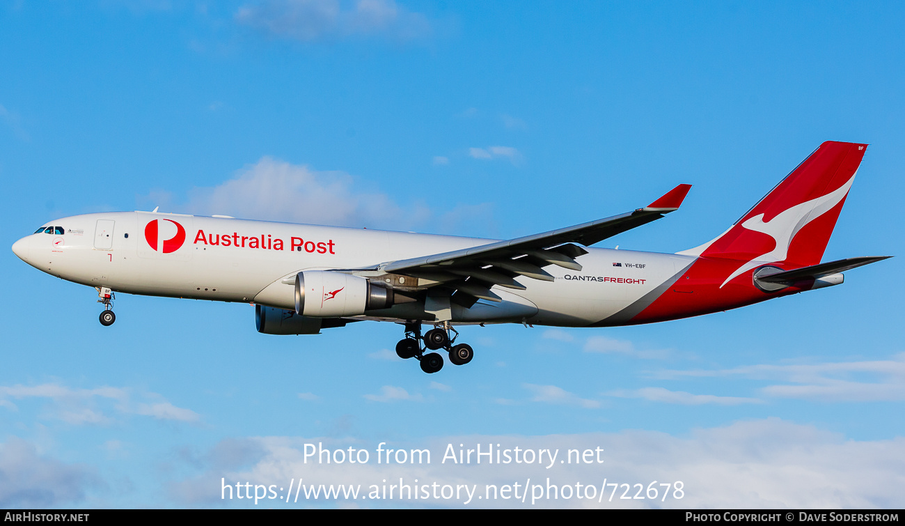 Aircraft Photo of VH-EBF | Airbus A330-202 | Australia Post | AirHistory.net #722678