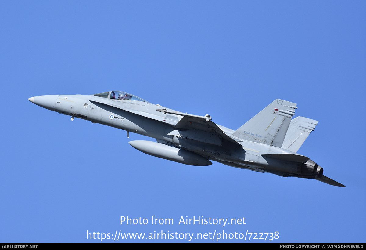 Aircraft Photo of HN-457 | McDonnell Douglas F/A-18C Hornet | Finland - Air Force | AirHistory.net #722738