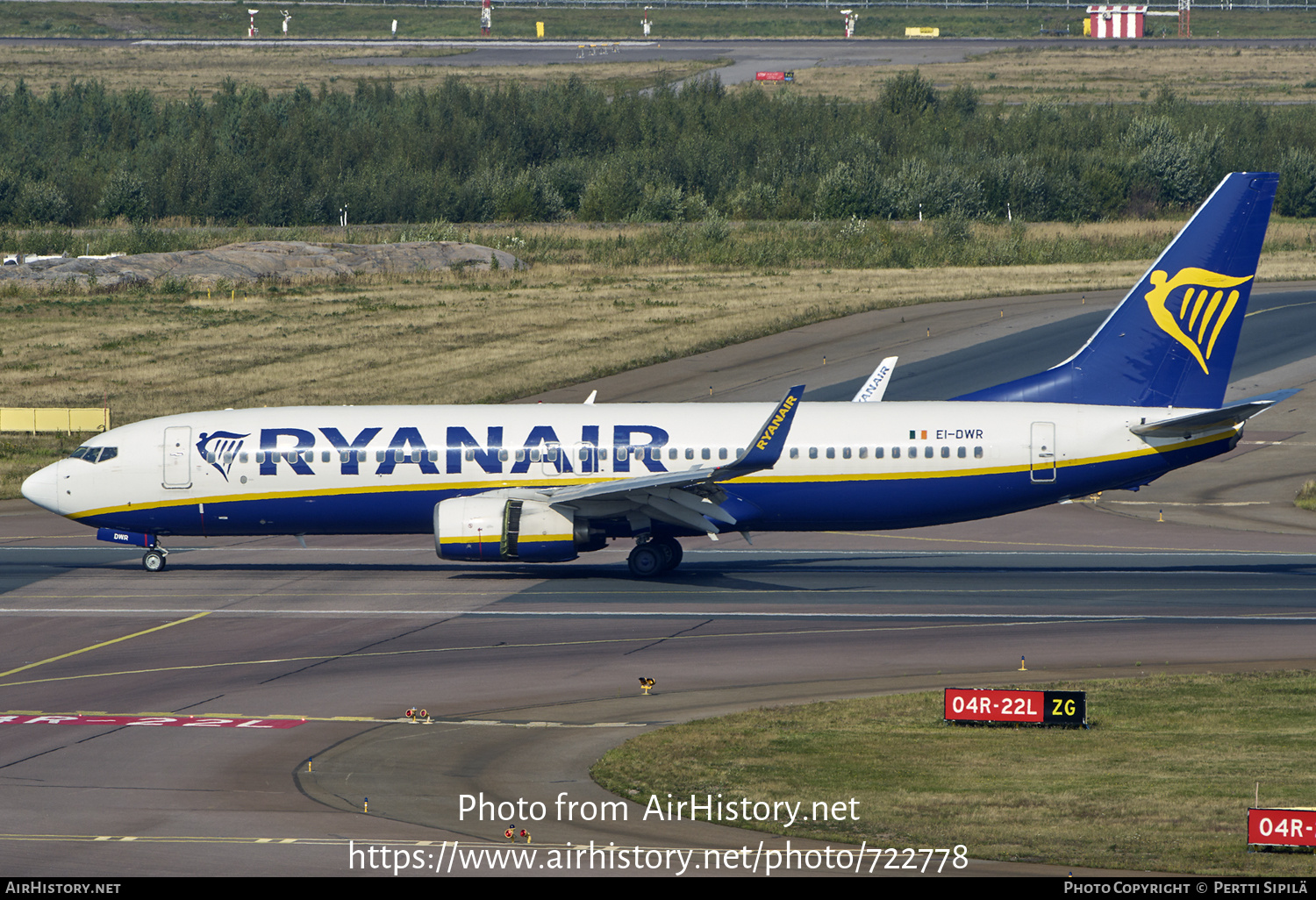 Aircraft Photo of EI-DWR | Boeing 737-8AS | Ryanair | AirHistory.net #722778