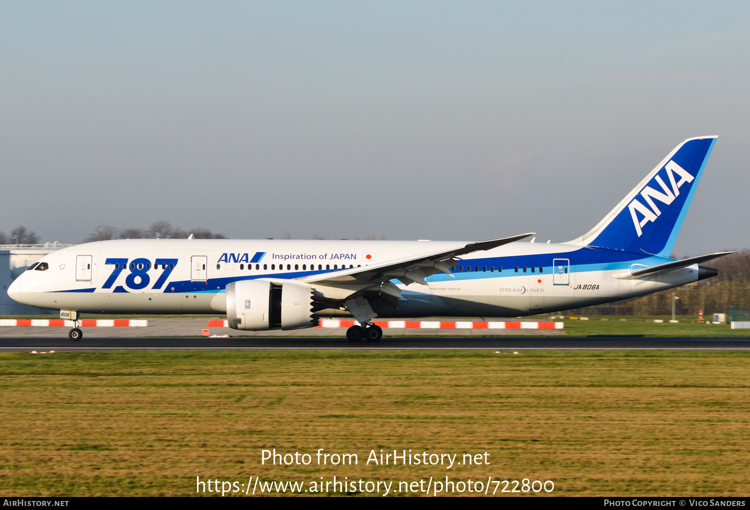 Aircraft Photo of JA806A | Boeing 787-8 Dreamliner | All Nippon Airways - ANA | AirHistory.net #722800