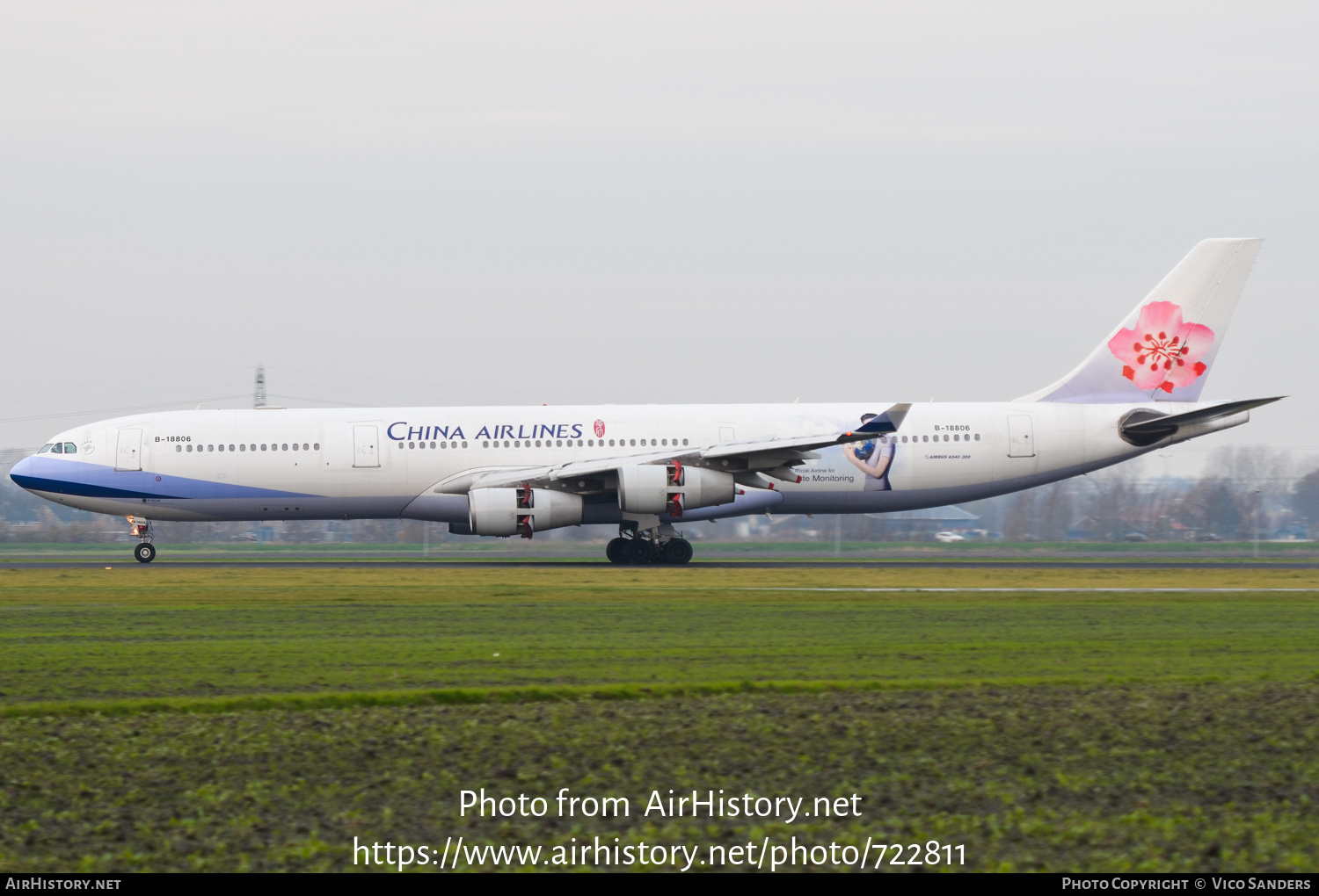 Aircraft Photo of B-18806 | Airbus A340-313X | China Airlines | AirHistory.net #722811