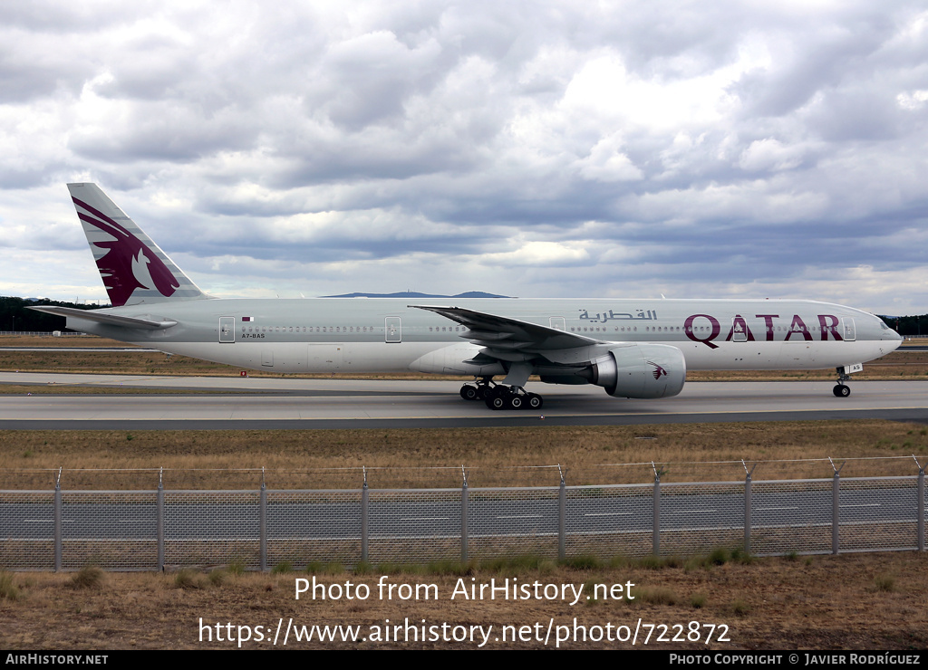 Aircraft Photo of A7-BAS | Boeing 777-3DZ/ER | Qatar Airways | AirHistory.net #722872