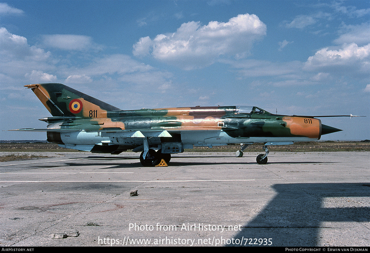 Aircraft Photo of 811 | Mikoyan-Gurevich MiG-21M Lancer A | Romania - Air Force | AirHistory.net #722935