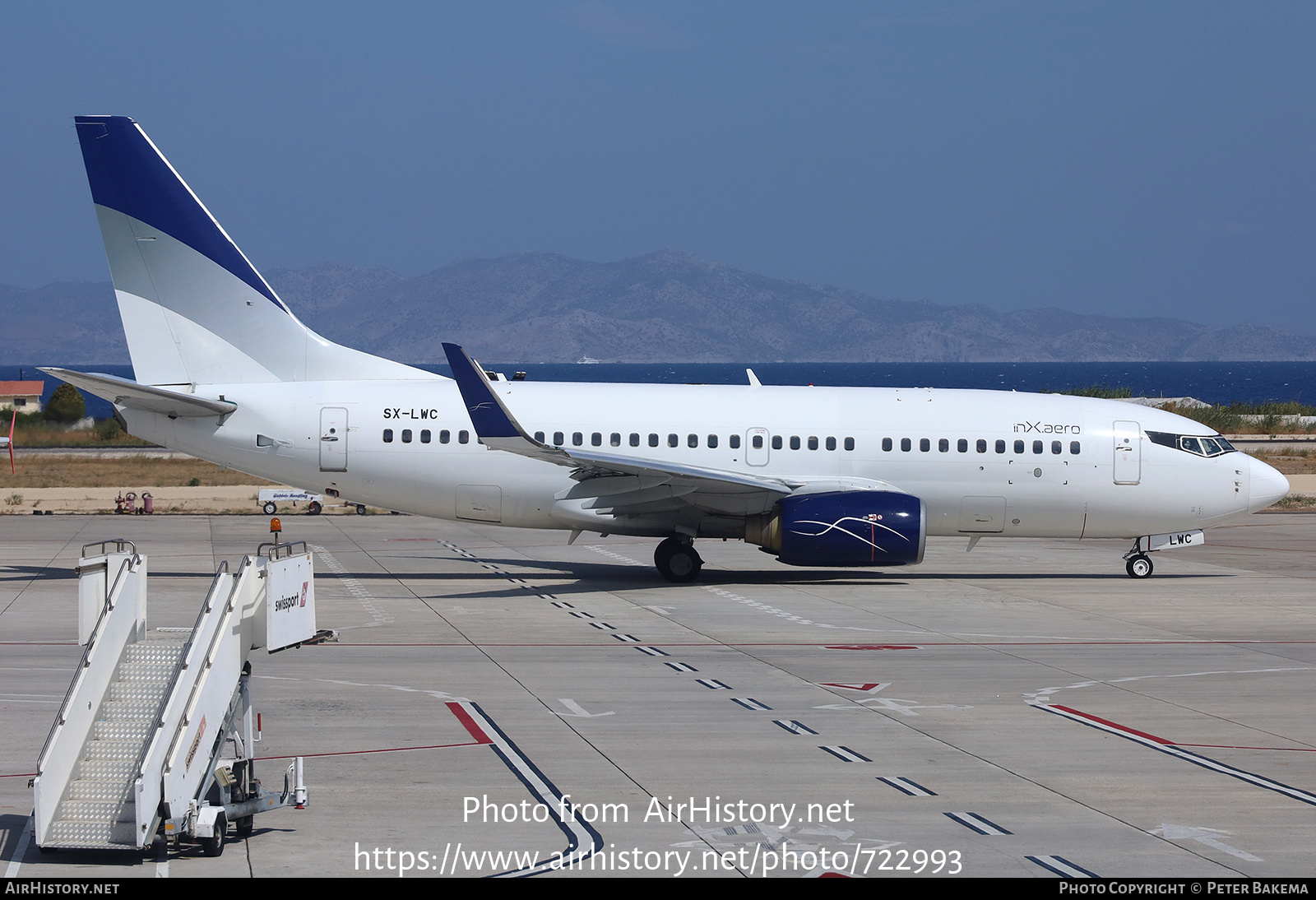 Aircraft Photo of SX-LWC | Boeing 737-7K2 | inX Aero | AirHistory.net #722993