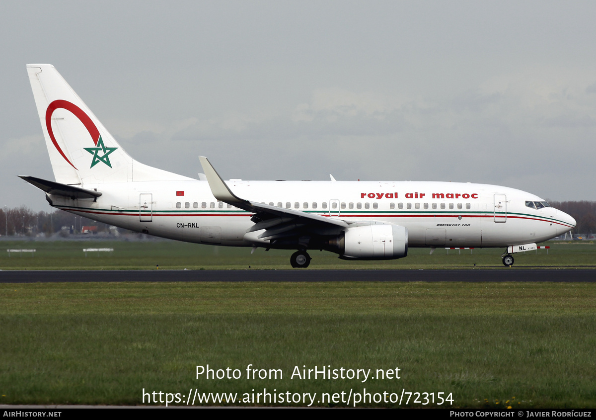 Aircraft Photo of CN-RNL | Boeing 737-7B6 | Royal Air Maroc - RAM | AirHistory.net #723154