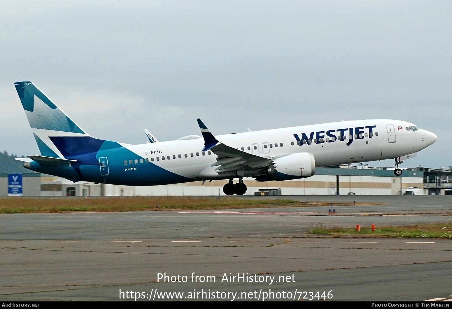 Aircraft Photo of C-FIBA | Boeing 737-8 Max 8 | WestJet | AirHistory.net #723446