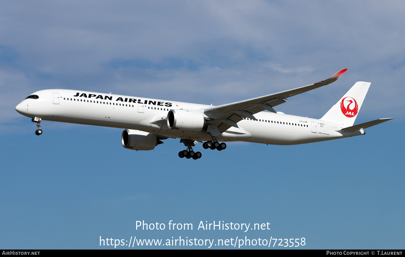 Aircraft Photo of F-WZFR | Airbus A350-1041 | Japan Airlines - JAL | AirHistory.net #723558