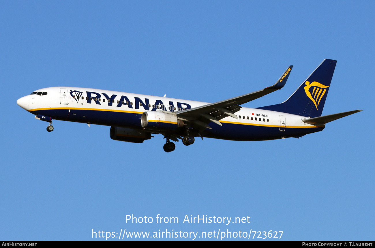 Aircraft Photo of 9H-QEW | Boeing 737-8AS | Ryanair | AirHistory.net #723627