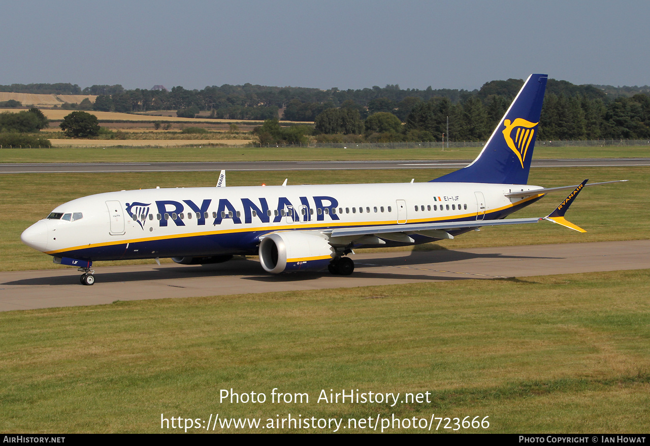 Aircraft Photo of EI-IJF | Boeing 737-8200 Max 200 | Ryanair | AirHistory.net #723666