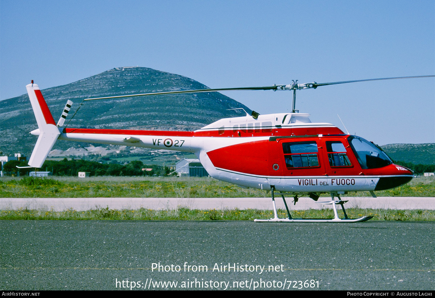 Aircraft Photo of VF-27 / I-VFAO | Agusta AB-206B Jetranger III | Italy - Vigili del Fuoco | AirHistory.net #723681