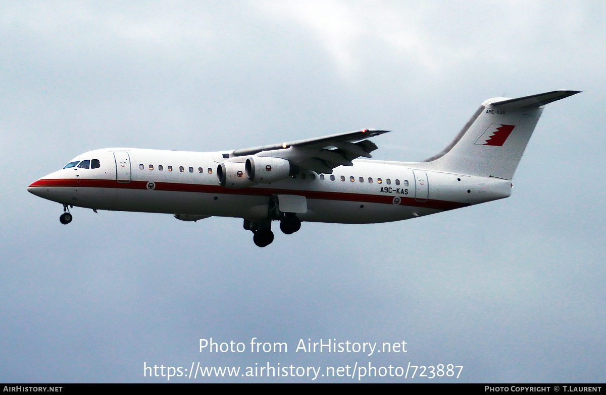 Aircraft Photo of A9C-KAS | British Aerospace Avro 146-RJ100 | Bahrain Amiri Flight | AirHistory.net #723887