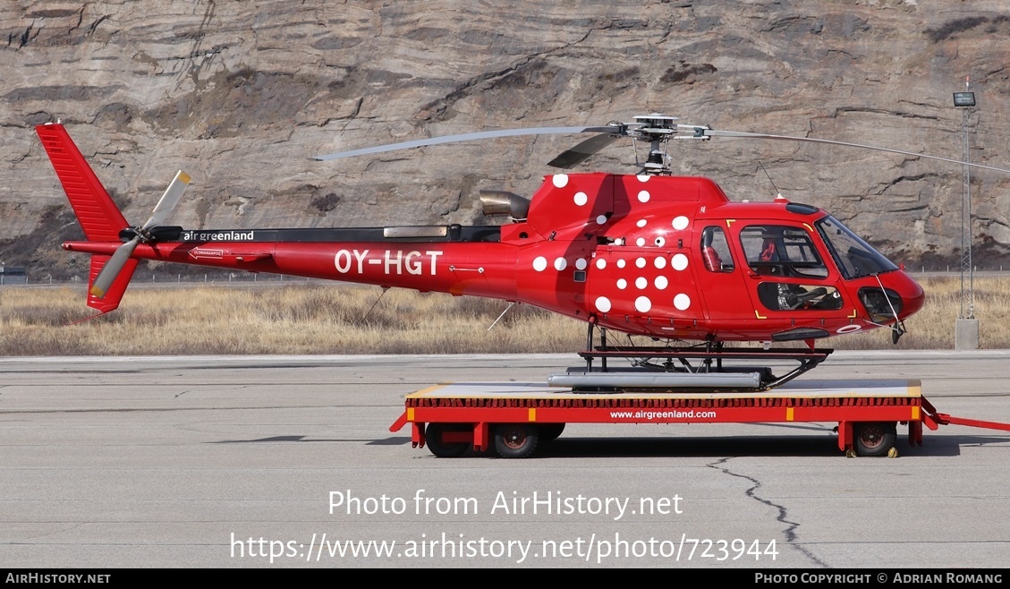 Aircraft Photo of OY-HGT | Eurocopter AS-350B-3 Ecureuil | Air Greenland | AirHistory.net #723944