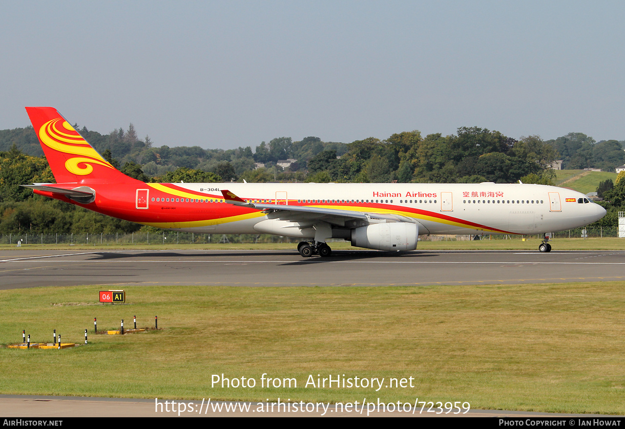 Aircraft Photo of B-304L | Airbus A330-343 | Hainan Airlines | AirHistory.net #723959