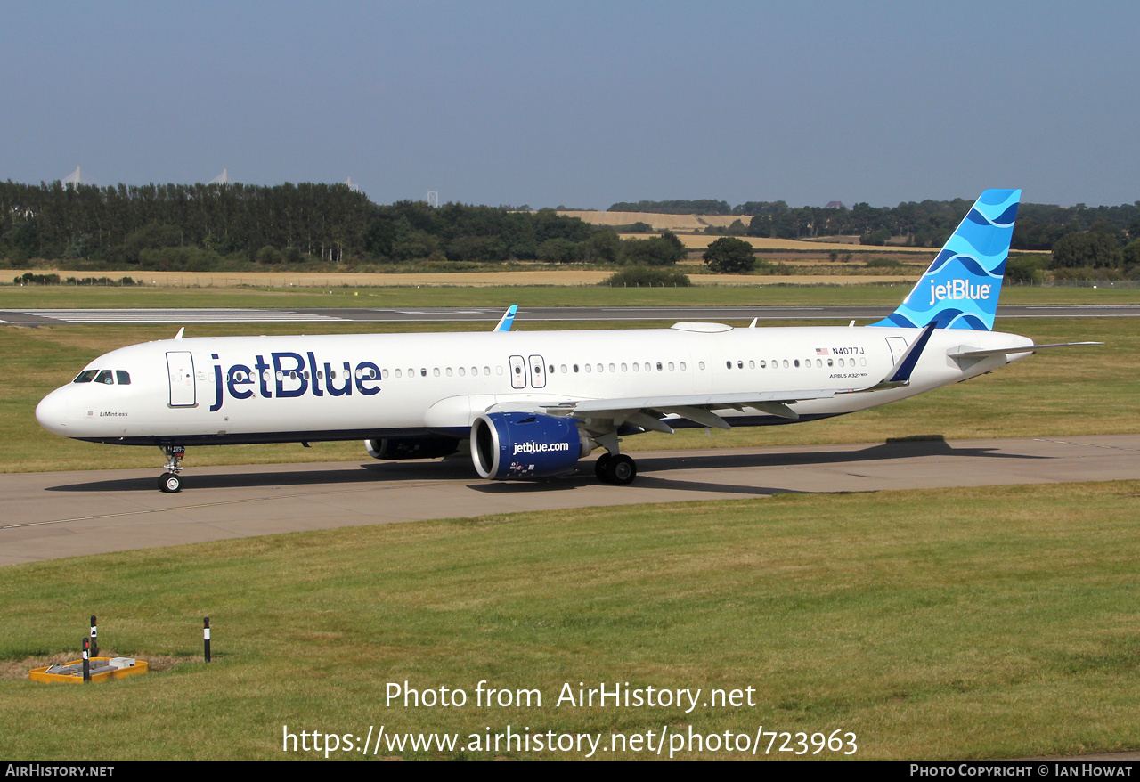 Aircraft Photo of N4077J | Airbus A321-271NX | JetBlue Airways | AirHistory.net #723963