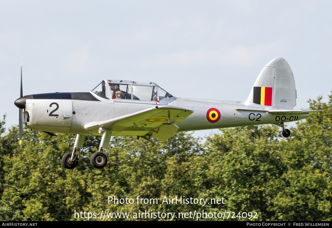 Aircraft Photo of OO-CII / C-2 | De Havilland Canada DHC-1 Chipmunk Mk22 | Belgium - Air Force | AirHistory.net #724092