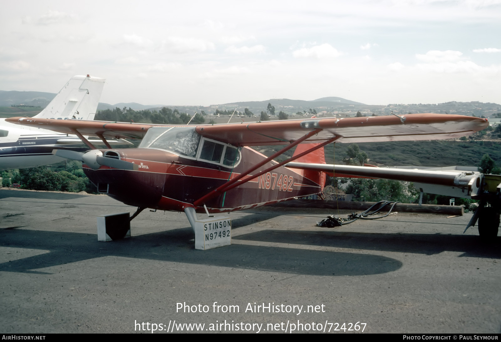 Aircraft Photo of N97492 | Stinson 108 Voyager | AirHistory.net #724267