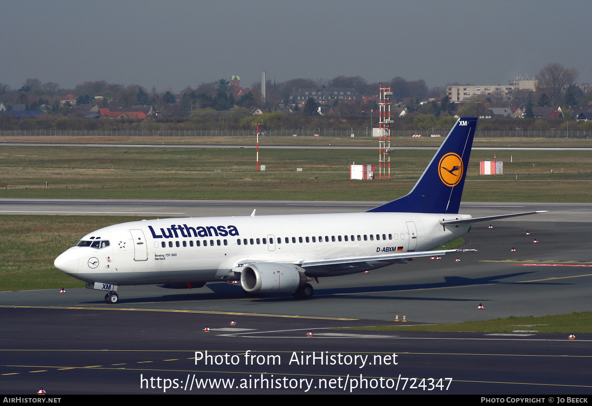 Aircraft Photo of D-ABXM | Boeing 737-330 | Lufthansa | AirHistory.net #724347